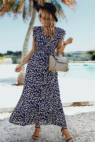 Dots Maxi Dress - Navy