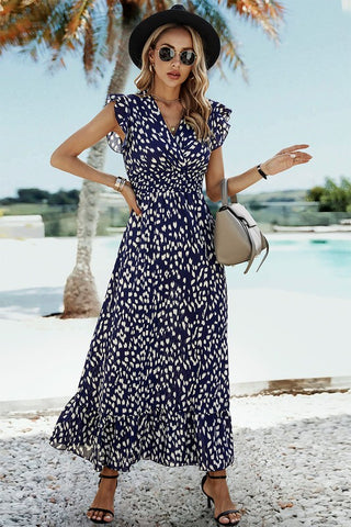 Dots Maxi Dress - Navy