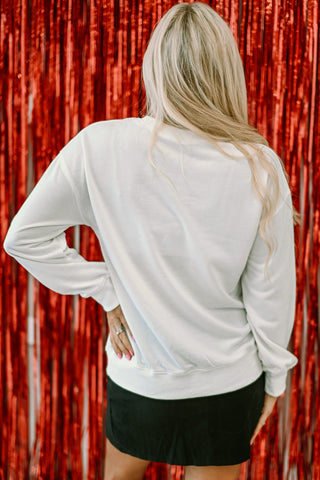 Sequined Print Sweatshirt