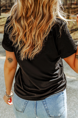 Sequined Tee - Black