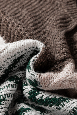Cozy Fall Mixed Pattern Sweater