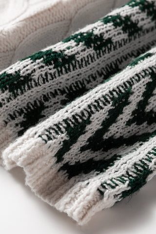 Cozy Fall Mixed Pattern Sweater