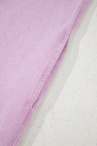 Mineral Wash Sleeveless Dress - Orchid
