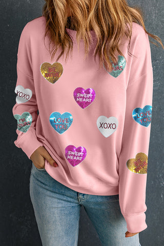 Sequined Sweatshirt - Pink