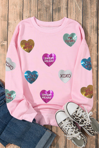 Sequined Sweatshirt - Pink