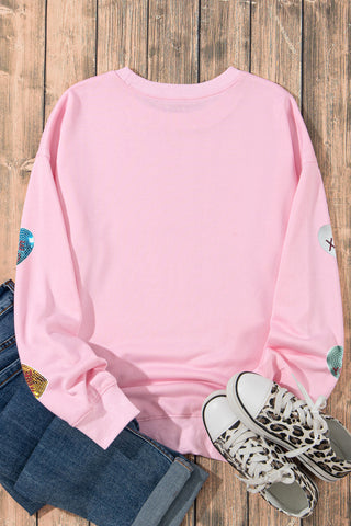 Sequined Sweatshirt - Pink