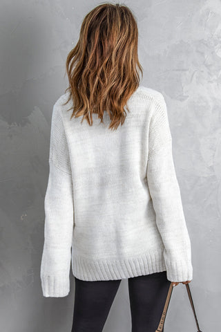 V-Neck Sweater - Snow White