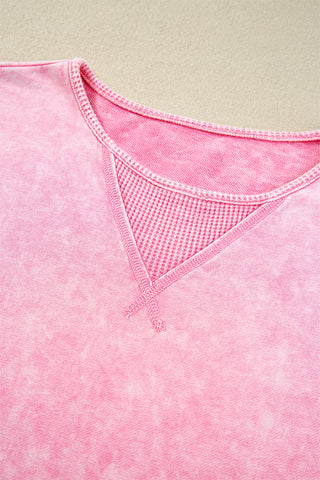 Mineral Wash Top - Pink