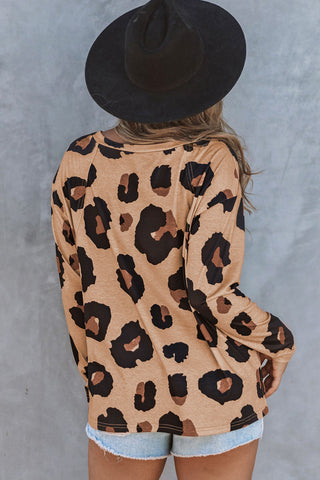 Relaxed Fit Leopard Top