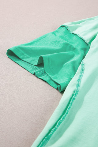Henley Oversized Top - Pink