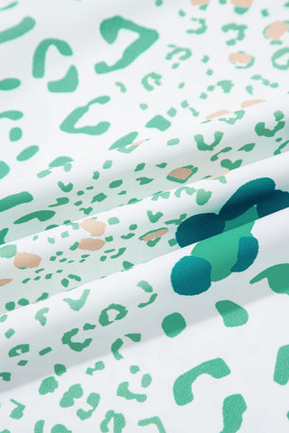 Shades of Green Leopard Print Top