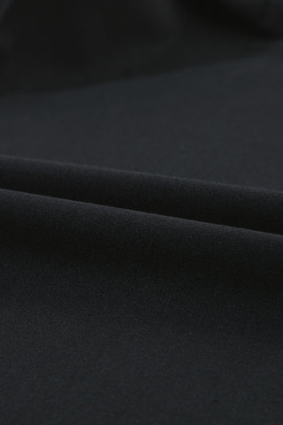 Drawstring Cropped Bibs - Black