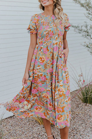 Summer Romance Smocked Midi Dress