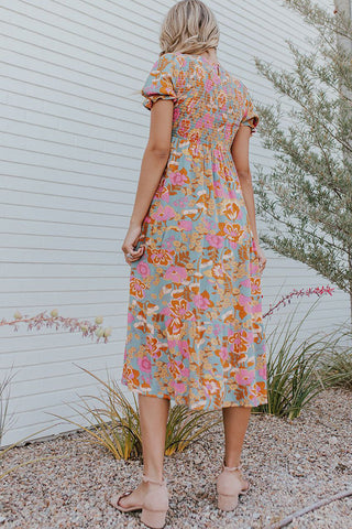 Summer Romance Smocked Midi Dress