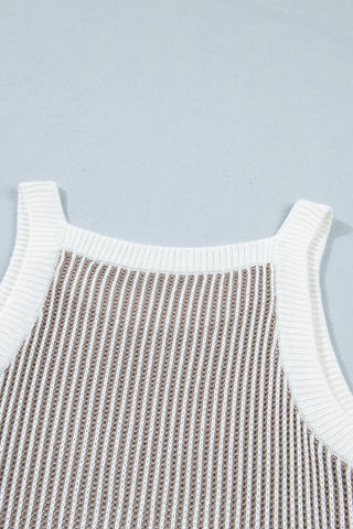 Striped Taupe Sweater Vest