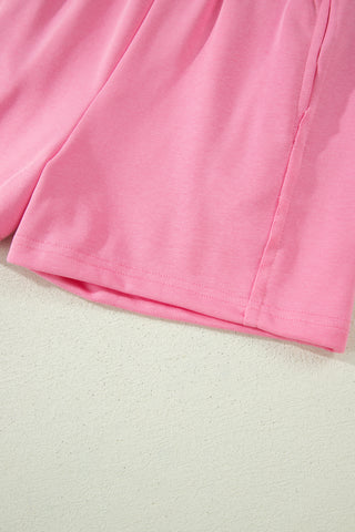 Racerback Two Piece Short Set - Pink