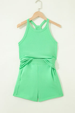Racerback Two Piece Short Set - Lime Green