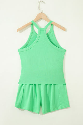 Racerback Two Piece Short Set - Lime Green