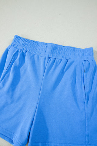 Racerback Two Piece Short Set - Blue