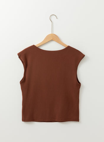Scoop Neck Tee - Brown