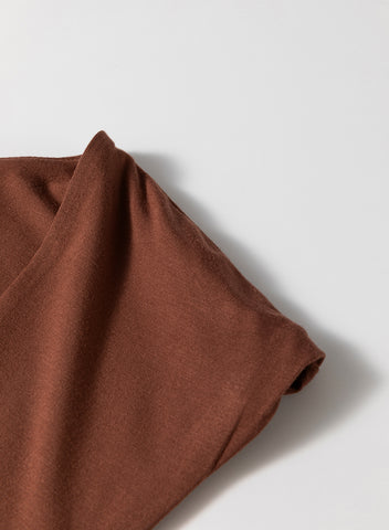 Scoop Neck Tee - Brown