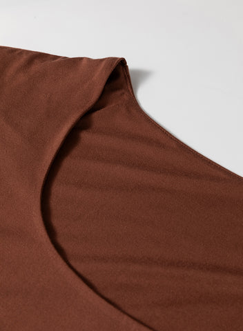 Scoop Neck Tee - Brown