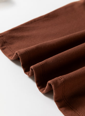 Scoop Neck Tee - Brown