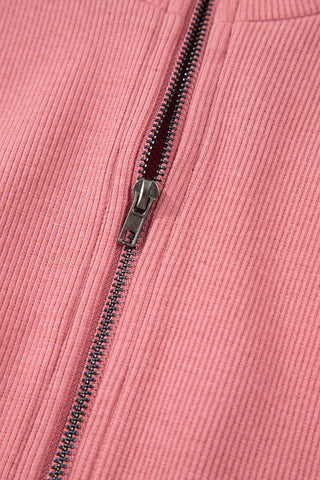 Casual Sweatshirt Tie Dress - Rose