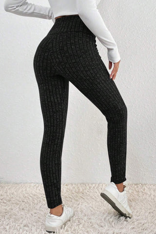Sweater Leggings - Black
