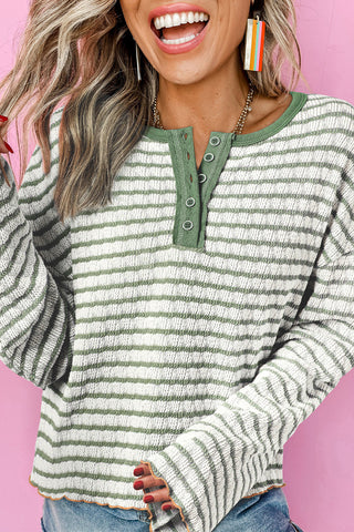 Thermal Henley Top - Green