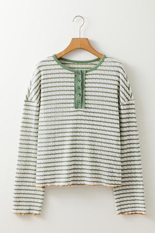 Thermal Henley Top - Green