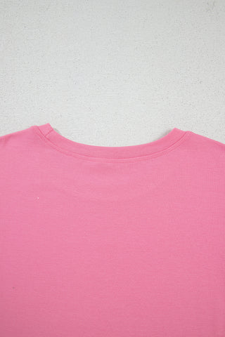 Braided Sleeve Top - Pink