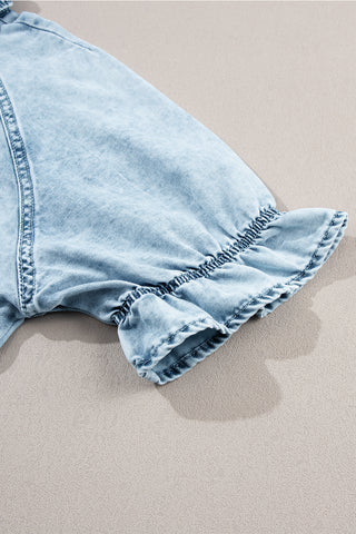 Puff Sleeve Jean Dress