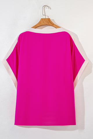 Oversized Boatneck Top - Pink