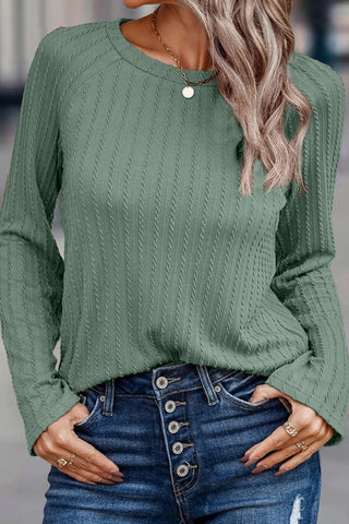 Knit Crew Neck Sweater - Green