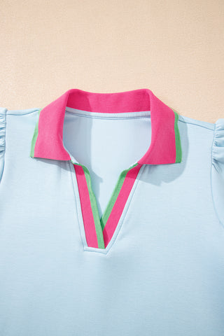 Collared Baby Blue Top