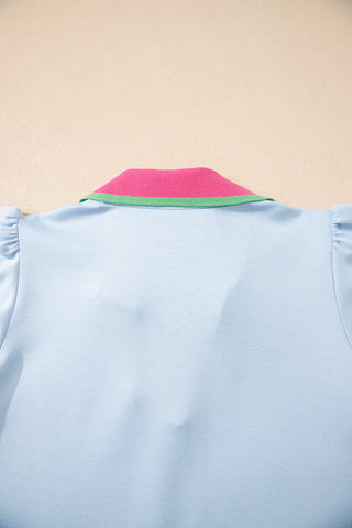 Collared Baby Blue Top