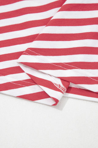 Striped Tie Dress - Red