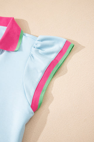 Collared Baby Blue Top