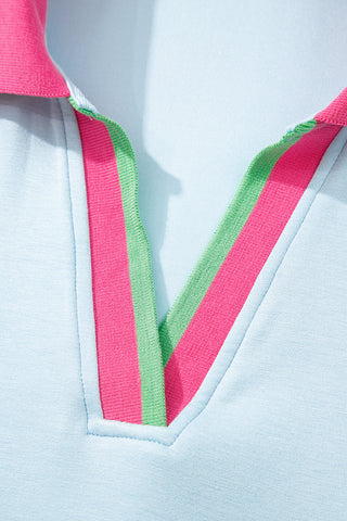 Collared Baby Blue Top
