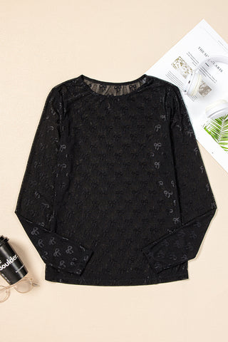 Tiny Bows Top - Black