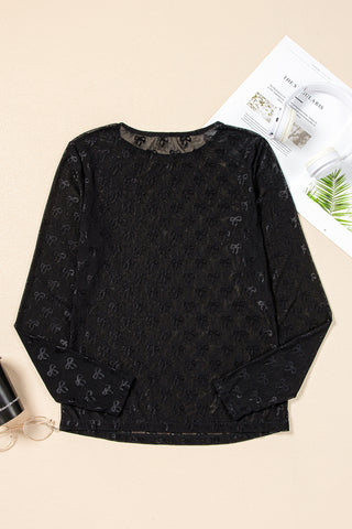 Tiny Bows Top - Black