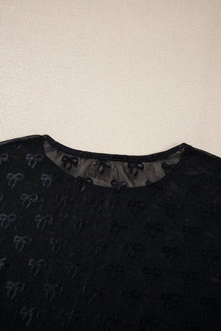 Tiny Bows Top - Black
