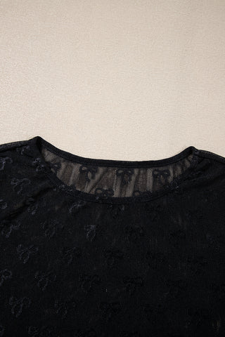 Tiny Bows Top - Black