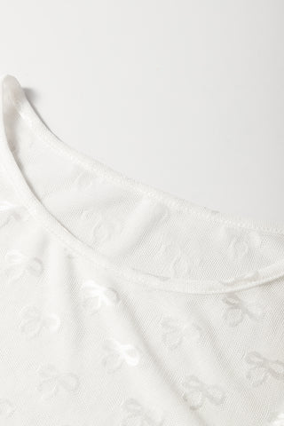 Tiny Bows Top - White