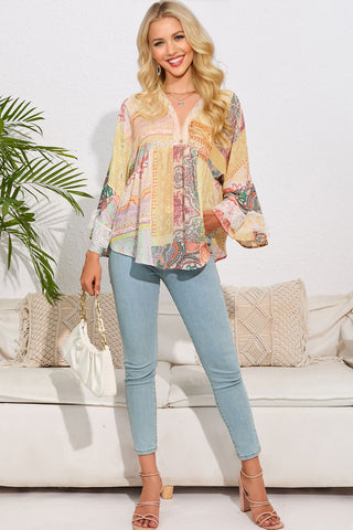 Boho Patchwork Pattern Top