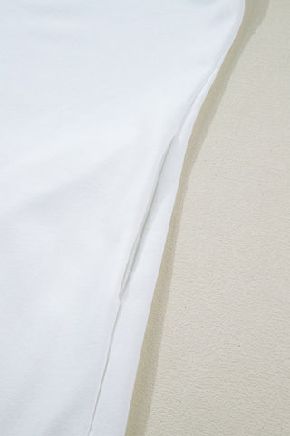 Sailor Striped Ruffle Sleeve Dress - White