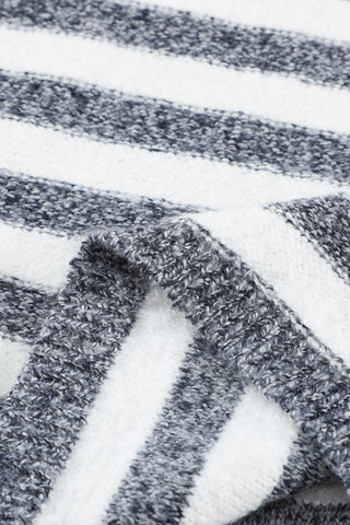 Striped Sweater Hoodie - Blue