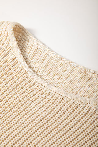 Sweet Peach and Blue Sweater