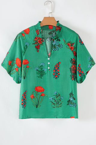 Vintage Verde Floral Top